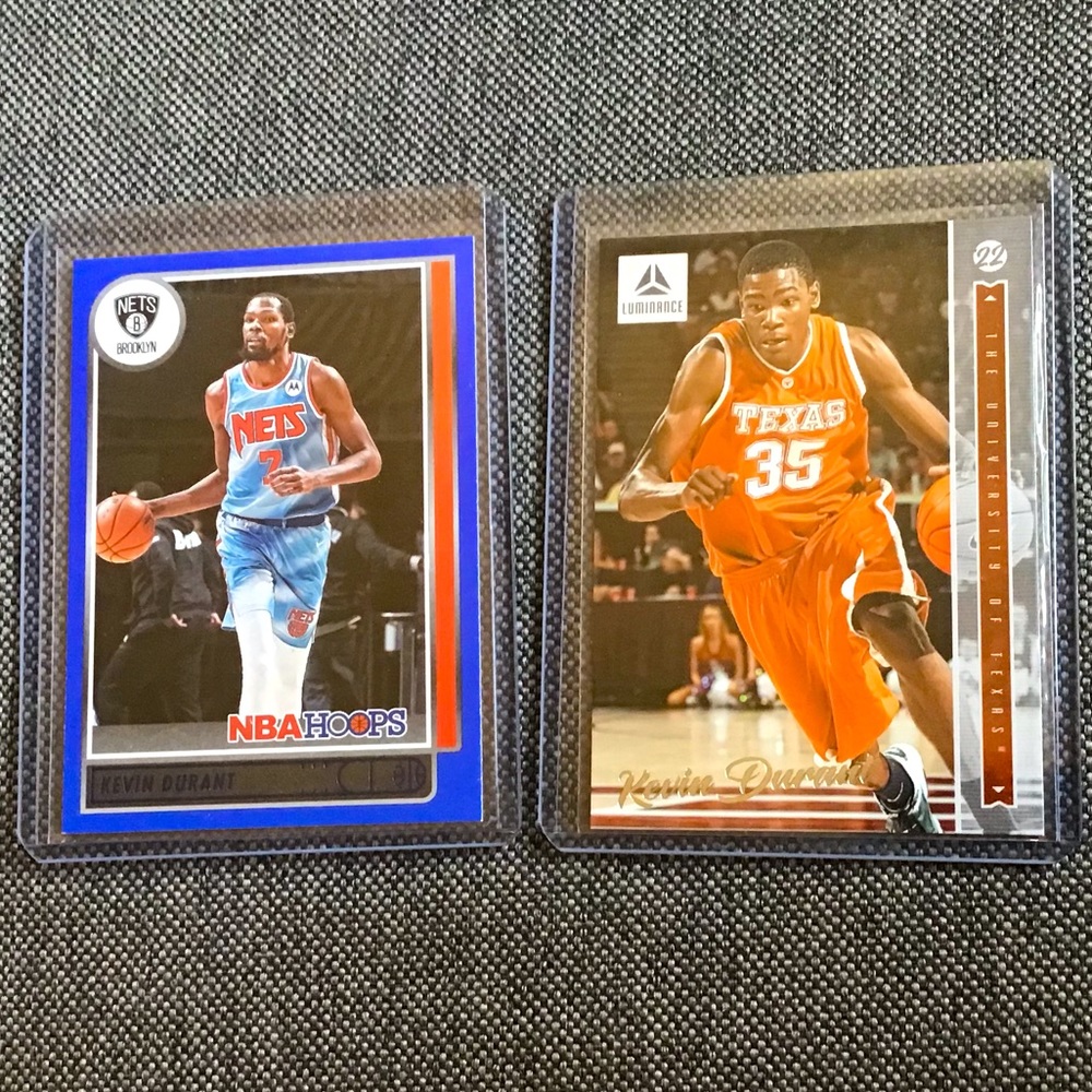 Kevin Durant 2021-22 Panini NBA Hoops (Blue Parallel) 2022 Luminance